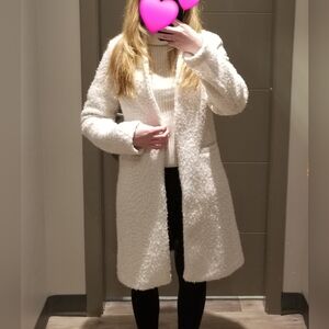 White boucle jacket